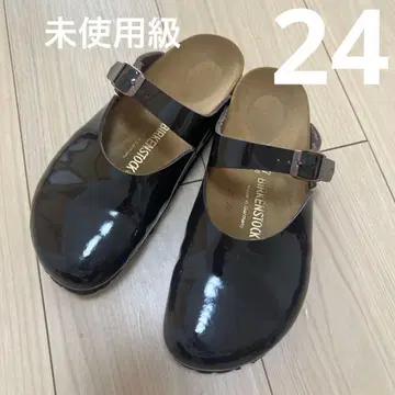 미사용급 BIRKENSTOCK 빌켄 로즈 머드 샌들 에나멜 37