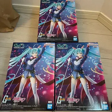 하츠네 미쿠 GUNDAM 콜라보 피규어 3개 세트