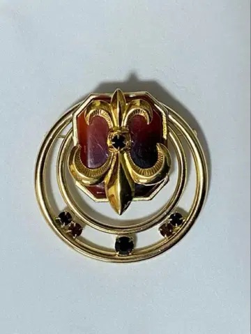 빈티지풍 플뢰르 드 리스 브로치