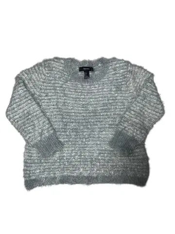 FOREVER 21 복슬복슬 샤기 니트 스웨터 그레이 상의