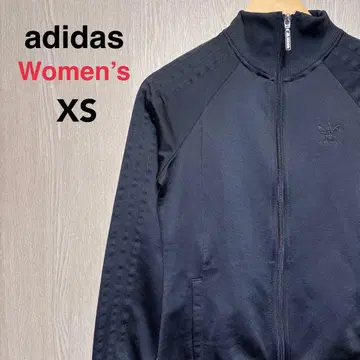 아디다스 오리지널 트랙 자켓 여성용 XS 블랙 자수 로고