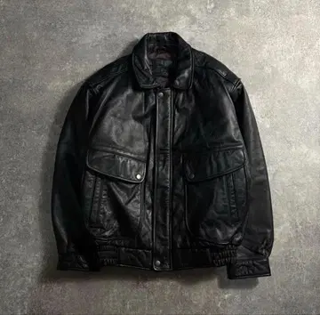 90s vintage 가죽 자켓 A2 플라이트 자켓 천연 가죽