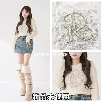 다리치 darich DR 비쥬 플라워 리브 니트탑 IVO