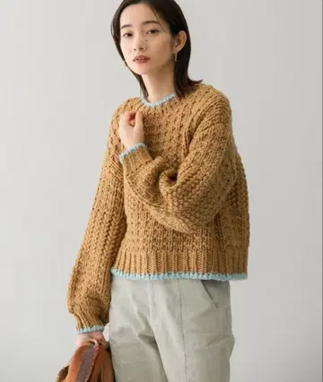 kbf 베이지 브라운 2way 니트 가디건