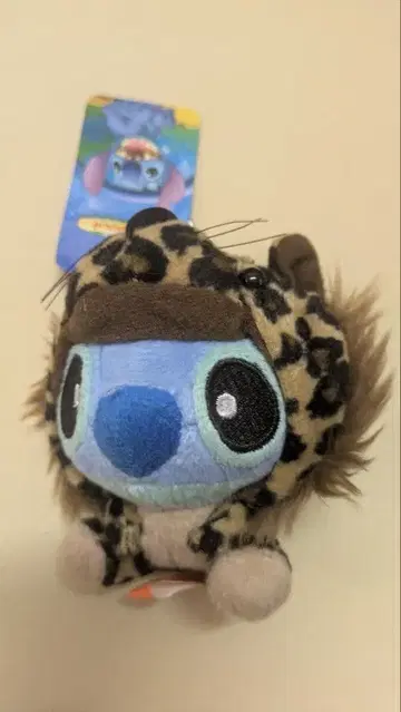 헤이세이 레트로 스티치 레오파드 무늬 봉제 인형 키링 미사용품