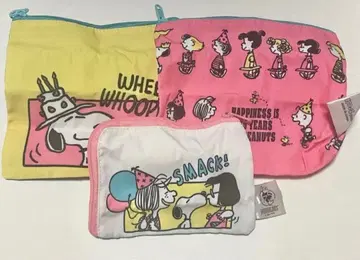 [ 미사용 새상품 ] 스누피 75주년 파우치 3세트