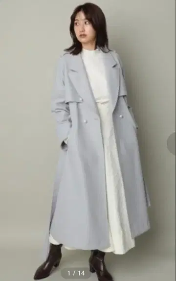 [택 포함 미사용 새상품] Riranuture 울라이크 펄 광택 코트