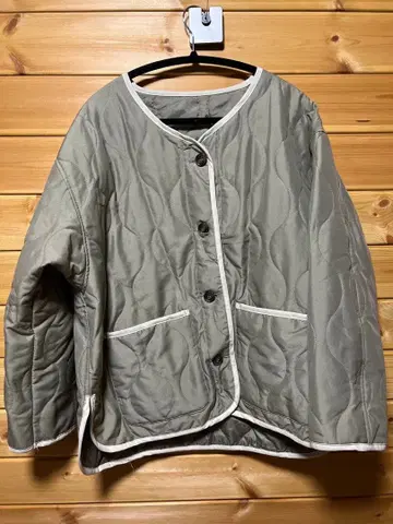 그레이 퀼팅 자켓