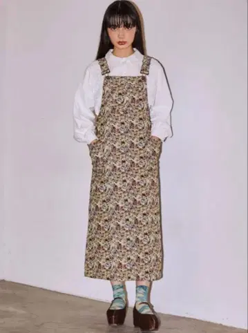 merry Jenny 자카드 롱 점프 스커트