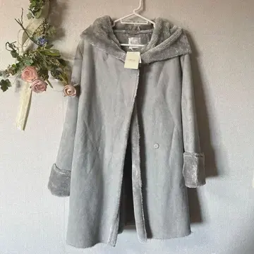 Saburoku 페이크 무스탕 코트