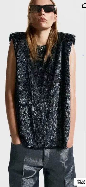 H&M 스팽글 상의 캬바쿠라