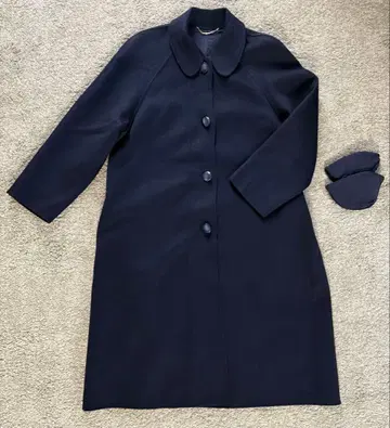 가로사 캐시미어 100% 롱 코트 포멀 관혼상제 블랙