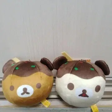 리락쿠마 볼체인 달린 타코야키 봉제 인형