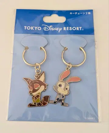 주토피아 디즈니랜드 페어 키체인 2개 주디 닉