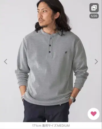 미개봉 새상품 SHIPS 원포인트 로고 헨리넥 긴팔 T셔츠 남성용