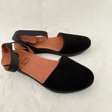 FitFlop 핏플랍 스웨이드 백 스트랩 샌들 블랙