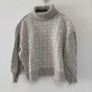 TSUHARU 그레이 터틀넥 니트