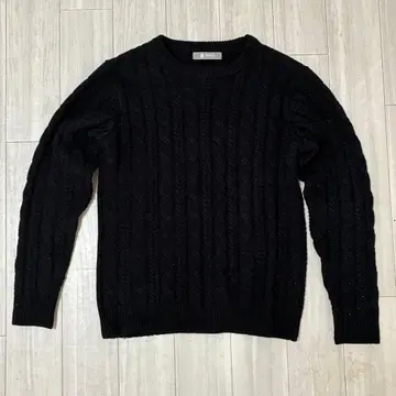 nano UNIVERSE 블랙 케이블 니트 스웨터 M 사이즈