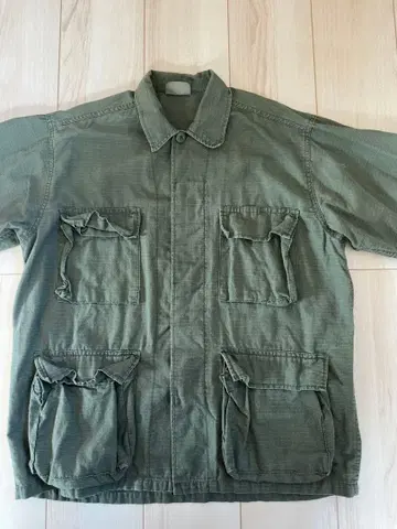 밀리터리 자켓 올리브 그린/면 100%