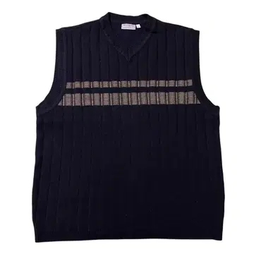 USA 구제 의류 니트 베스트 V넥 아크릴/울 블랙 X200