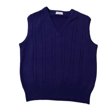 USA 구제 의류 90s 빈티지 니트 베스트 V넥 네이비 X196