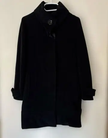 블랙 울 피코트 스와로브스키 버튼