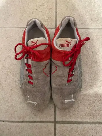 Puma 퓨처캣 로우 스웨이드 그레이/레드 푸마