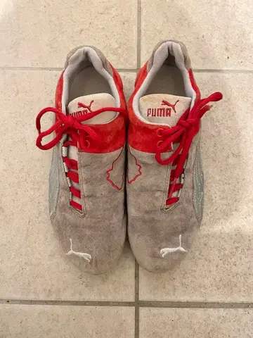 Puma 퓨처캣 로우 스웨이드 그레이/레드 푸마