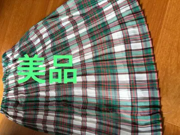 새상품급 크리스마스 체크 무늬 롱 스커트