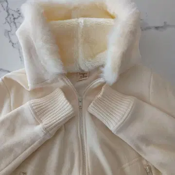 tommy jeans 플리스 자켓 아이보리