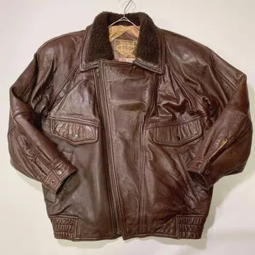 [레어] Ocean King 플라이트 자켓 양가죽 빈티지 M 90s