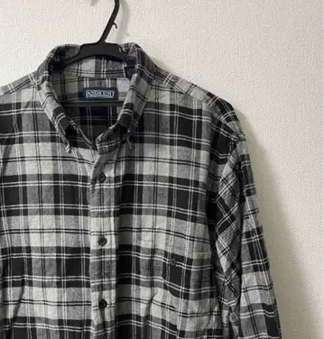 긴팔 셔츠 플란넬 셔츠 와이 체크