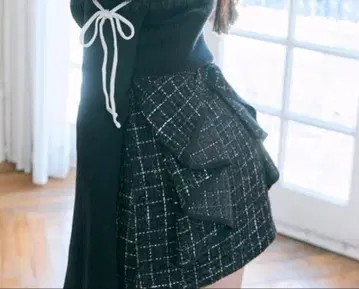 OLIVE des OLIVE 백리본 트위드 스커트