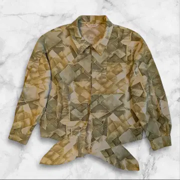 기하학 패턴 긴팔 셔츠