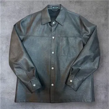 ZARA 다크 그레이 합성 피혁 자켓 M