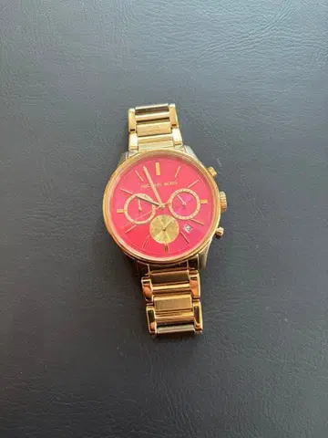 MICHAEL KORS 핑크 크로노그래프 손목시계