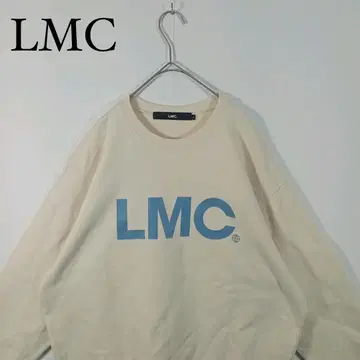LMC 양면 프린트 맨투맨 트레이닝복 크림 L