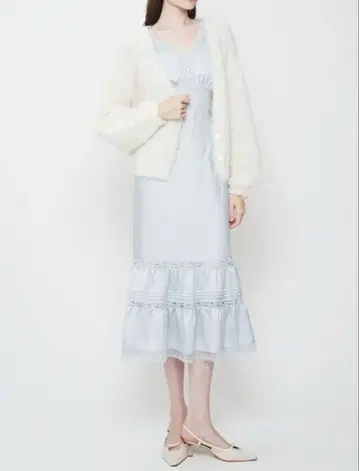 DEICY 새틴 쉬폰 레이스 MIX 드레스