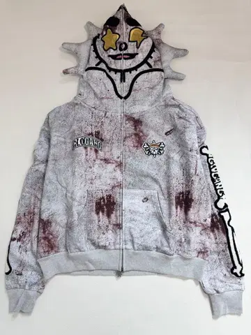 미사용 새상품 GLOGANG 후드 부착 후드티 집업 S 사이즈 정품