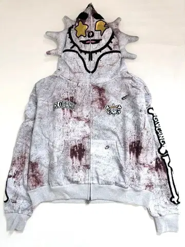 미사용 새상품 GLOGANG 후드 부착 후드티 집업 S 사이즈 정품