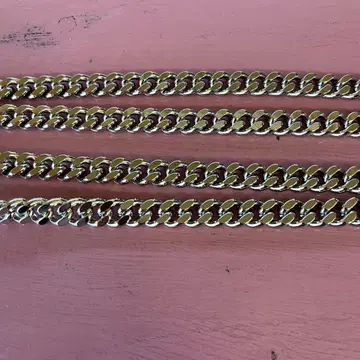 놋쇠 원단 로듐 도금 초와이드 키헤이 체인 면 컷 브라스