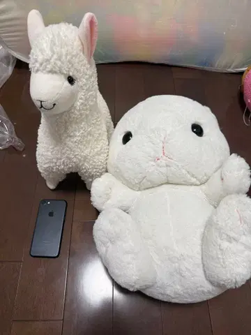 화이트 토끼 알파카 봉제 인형 빅 사이즈
