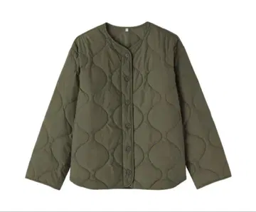 무인양품 포근한 솜 퀼팅 자켓 카키 그린 XL
