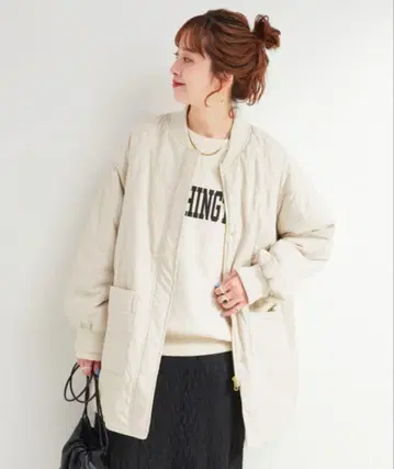 B.C STOCK 보온 리브 충전솜 블루종