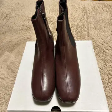 ABC 레드 브라운 통굽 부츠