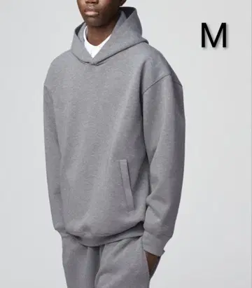유니클로C 맨투맨 오버 사이즈 풀 후드티 05 GRAY