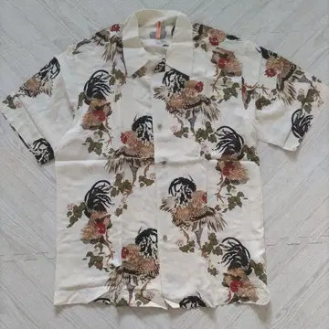 Karl Helmut 반팔 셔츠 군계 패턴 클리닝 완료