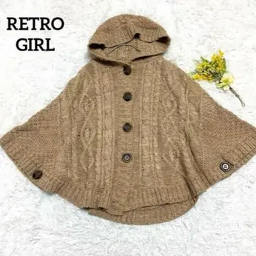 판초 니트 겉옷 후디 캐주얼 니트 판초 베이지 [ F ]