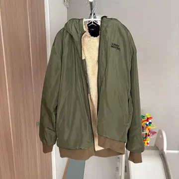 리버서블 플리스 자켓 올리브