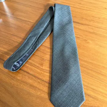 그레이 무지 넥타이